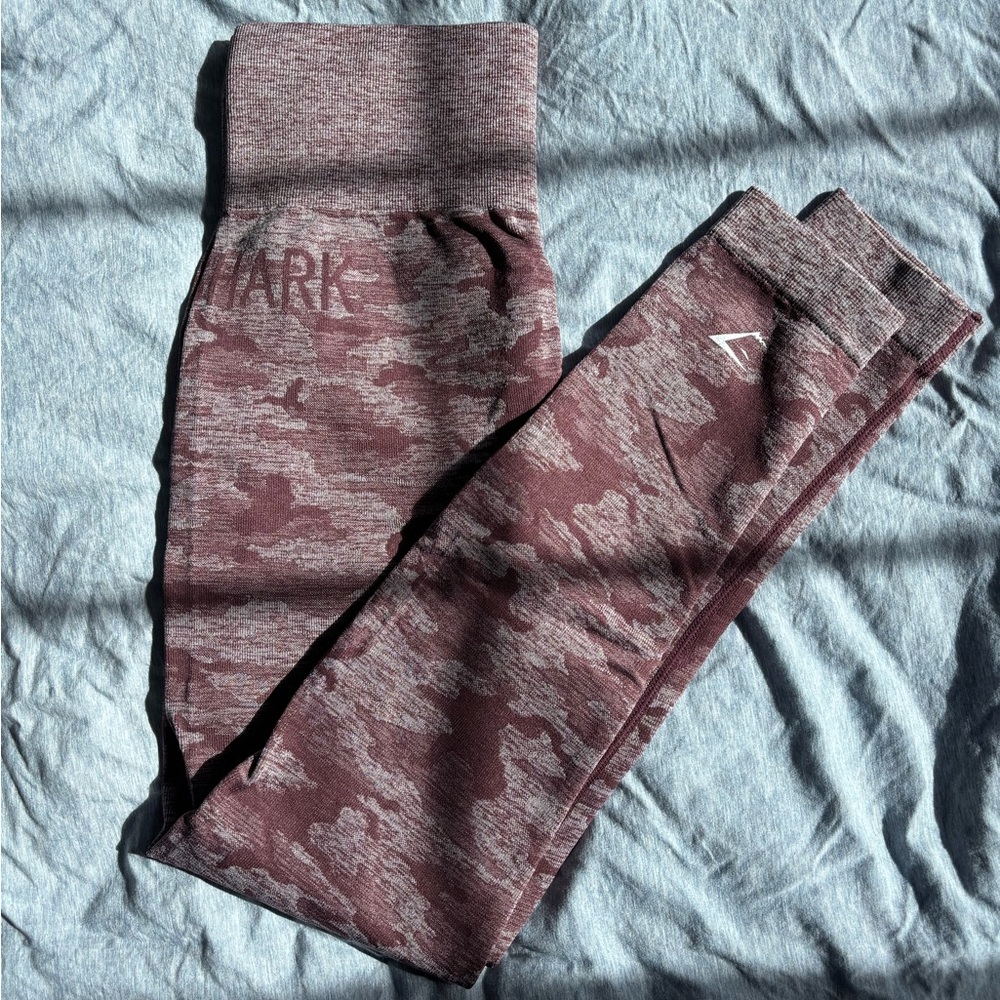 Purple camo Gymshark leggings